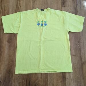 VTG St. Thomas USA Adult XL Shirt Virgin Islands Beach Palm Trees Embroidered